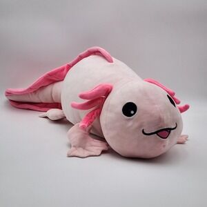 Go! AXOLOTL Pink‎ Salamander 25" Squishy Pillow Plush Stuffed soft Toy Pink EUC